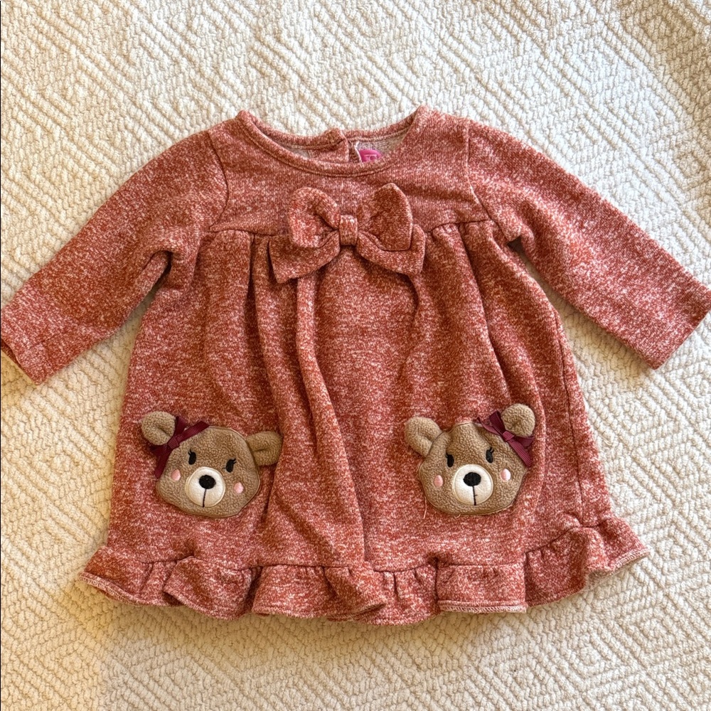Baby Girl Teddy Bear Sweater Dress/Tunic